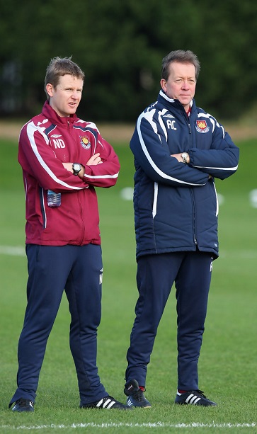 Nick Davies with Alan Curbishley