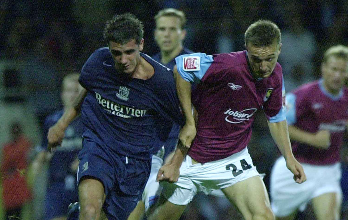 Mark Noble made the first of his 500 senior appearances against Southend United in August 2004