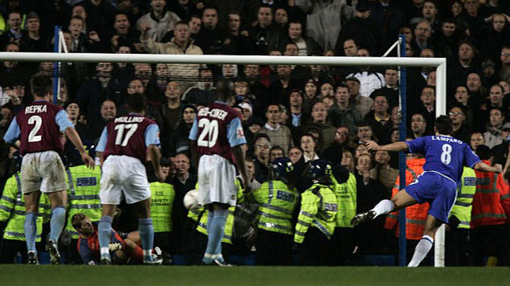 Jimmy Walker saves Frank Lampard's penalty in October 2004