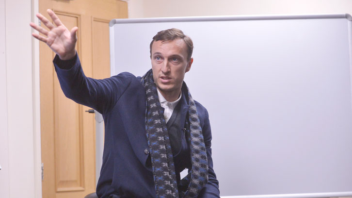 Mark Noble was one of a host of illustrious guest speakers to attend this season