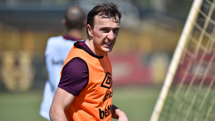 Mark Noble in training in Miami