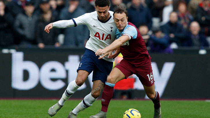 Mark Noble battles with Dele Alli