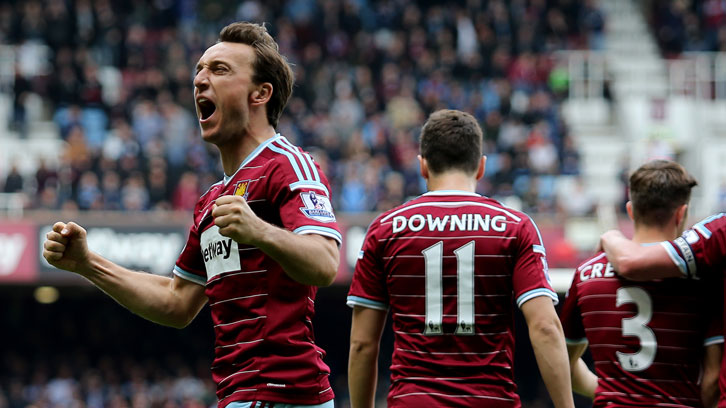 Mark Noble has twice scored a Premier League winning goal against Burnley