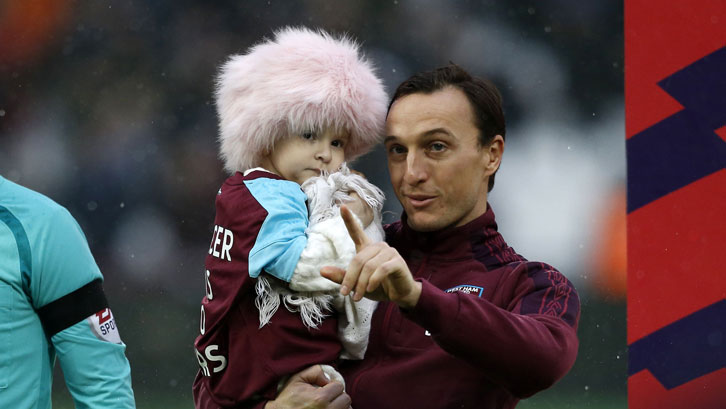 Mark Noble with Isla Caton