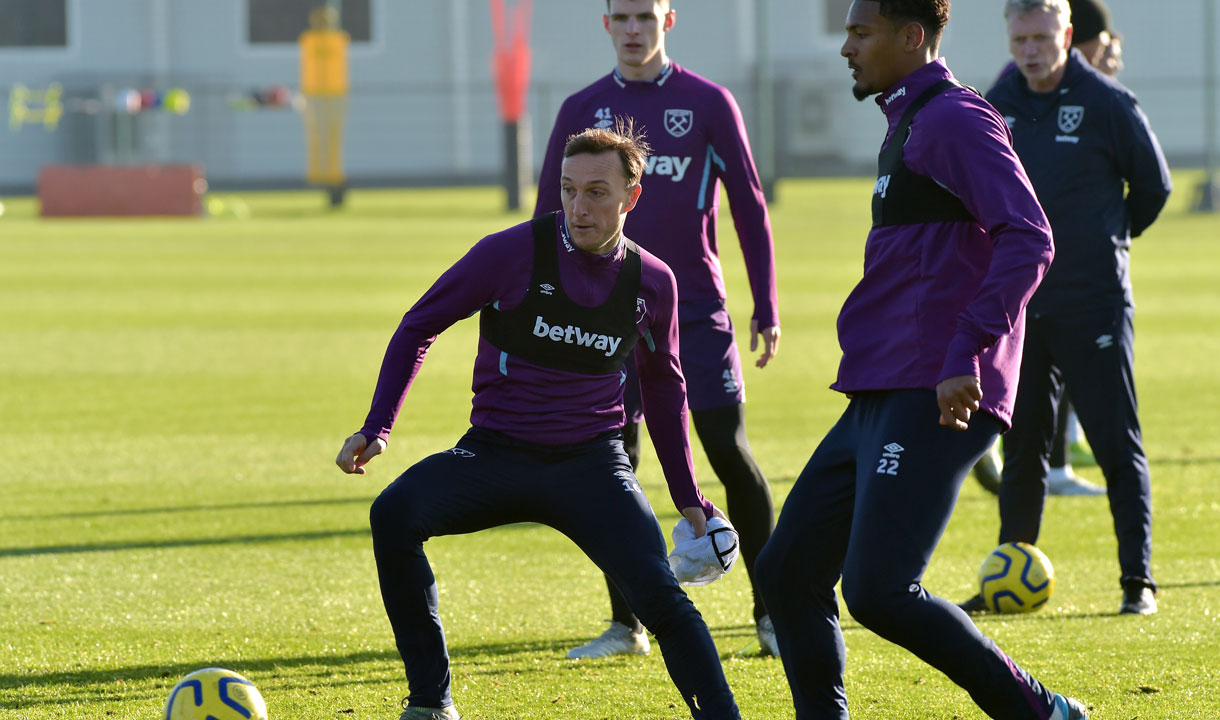 Mark Noble in training