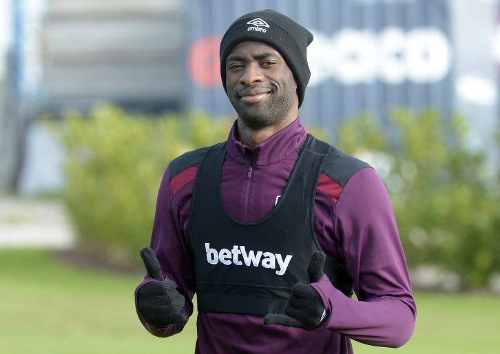 Pedro Obiang in training at Rush Green