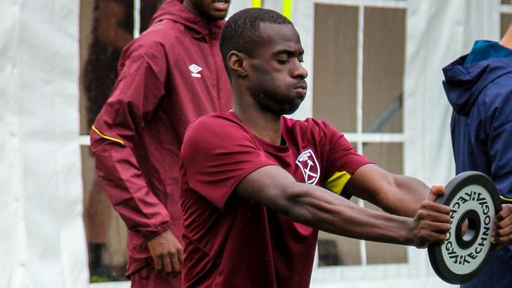 Pedro Obiang in pre-season training in Bad Ragaz in Switzerland this week