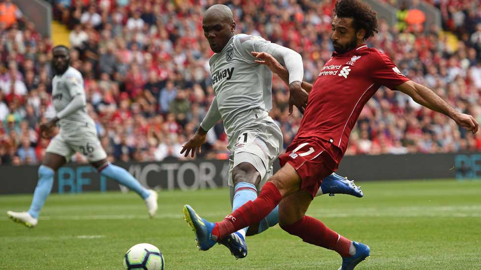 Angelo Ogbonna challenges Mo Salah