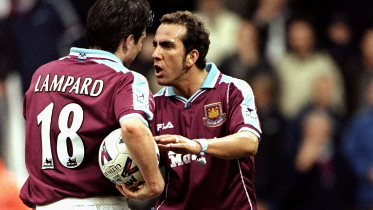 Paolo Di Canio and Frank Lampard in conversation during the 5-4 win over Bradford