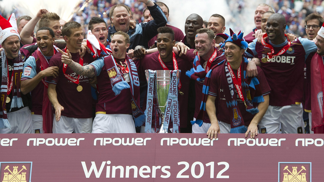 West Ham United celebrate winning the 2012 Championship Play-Off final