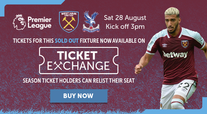 Home Tickets: Crystal Palace, West Ham & Tottenham Information - Watford FC