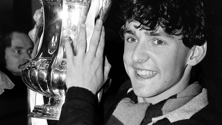 Paul Allen with the FA Cup in 1980