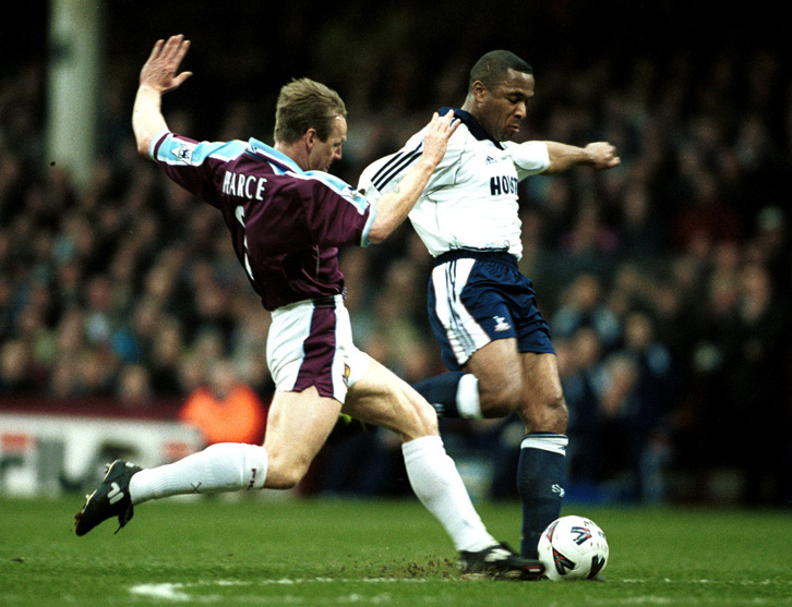 Stuart Pearce in action for West Ham