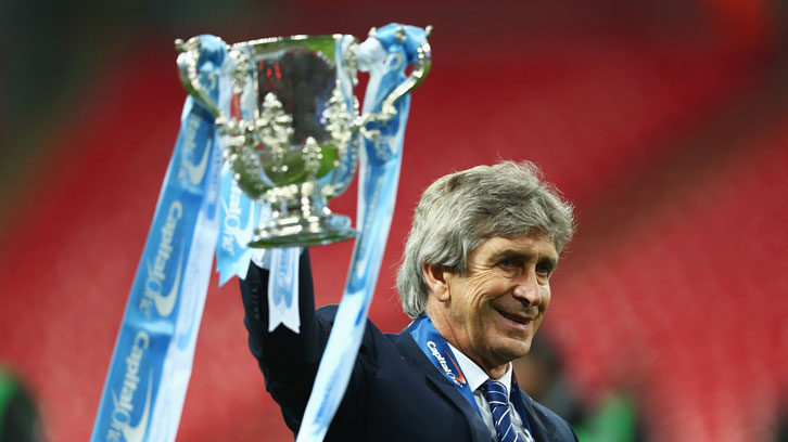 Manuel Pellegrini lifted the EFL Cup twice in three seasons at Manchester City