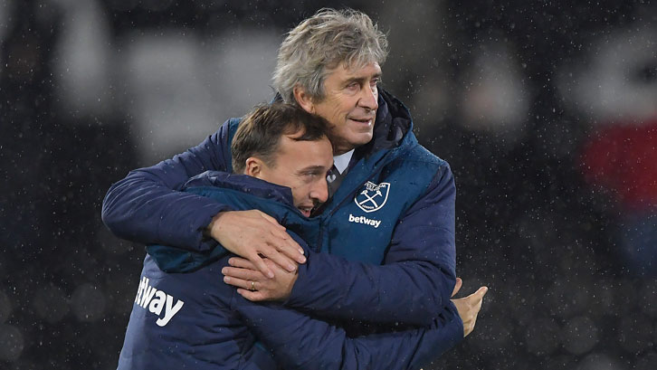 Manuel Pellegrini with Mark Noble