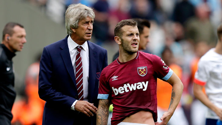 Manuel Pellegrini with Jack Wilshere