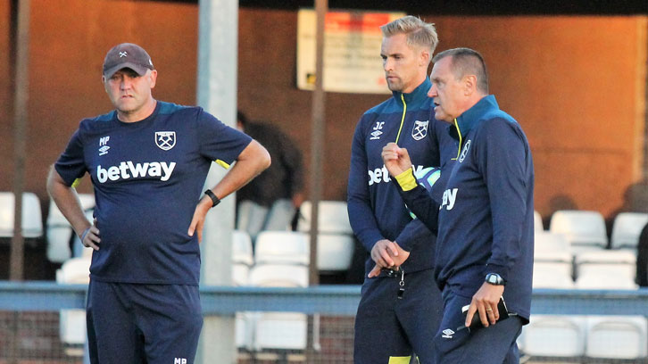 Academy Director Terry Westley (right) with Mark Phillips and Jack Collison