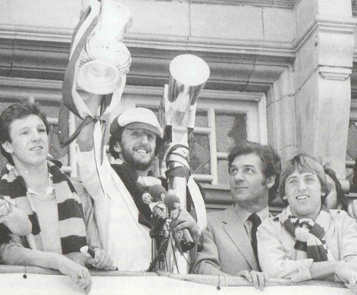 Geoff Pike celebrating FA Cup glory in 1980