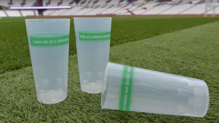 Reusable beer cups have been introduced at London Stadium