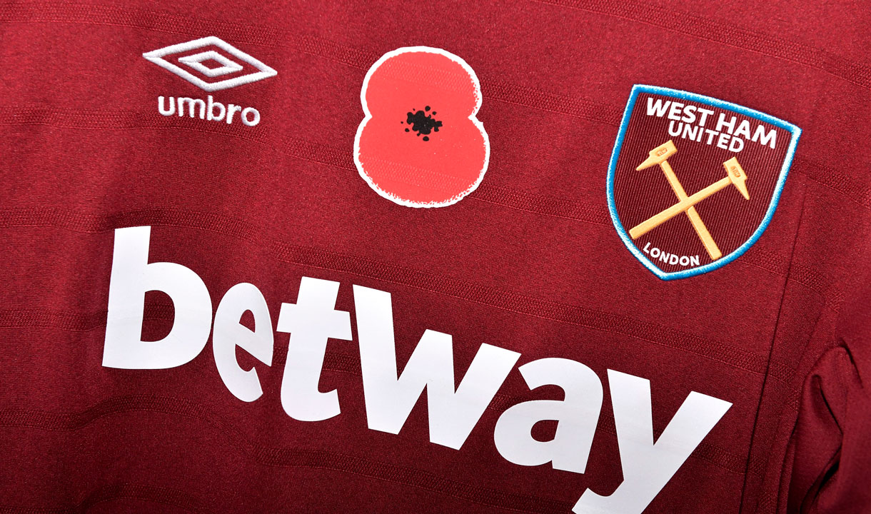 West Ham United poppy shirt