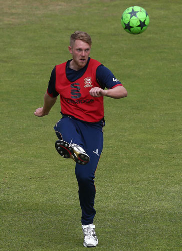 Jamie Porter enjoys a kick-about