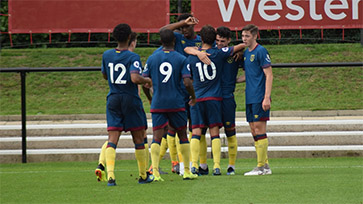 The Hammers celebrate Powell's winner