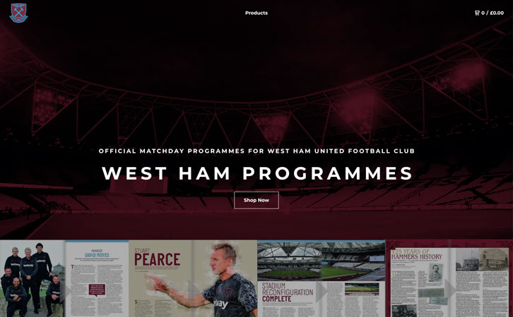 West Ham Programmes online shop open now!