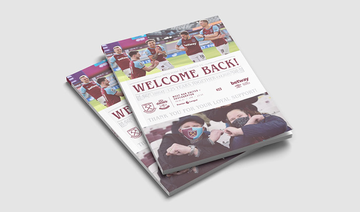 Get your Official Programme for West Ham United v Southampton now!