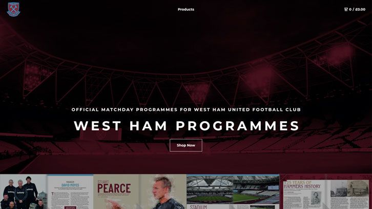 West Ham Programmes online shop open now!