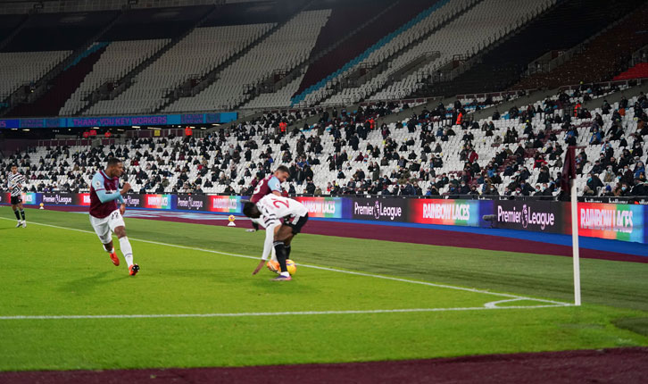 Rainbow branding in Billy Bonds Stand