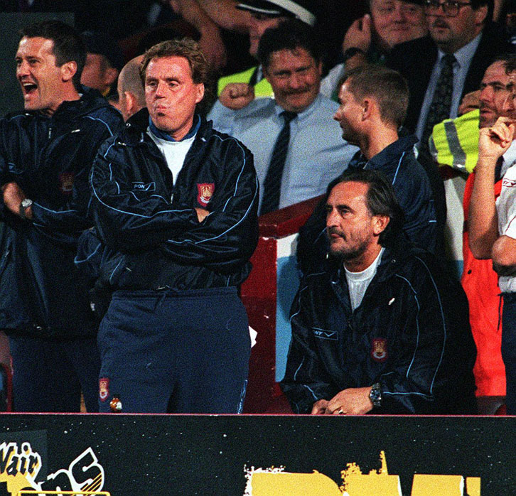 Harry Redknapp's Hammers were beaten at Sixfields Stadium in September 1998