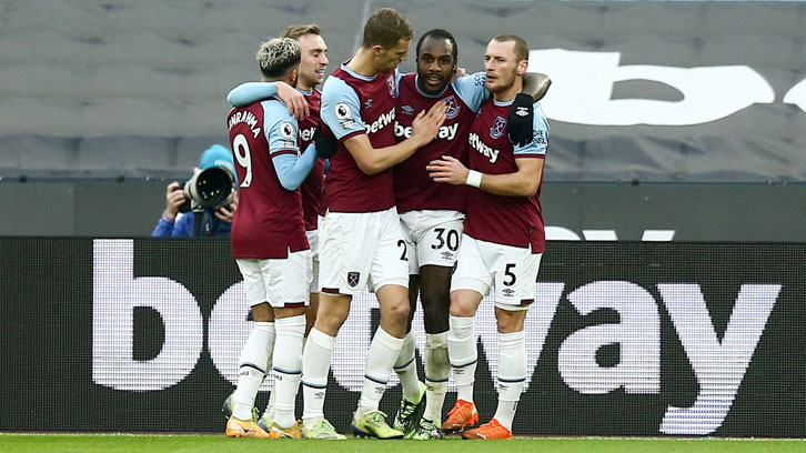 West Ham players celebrate