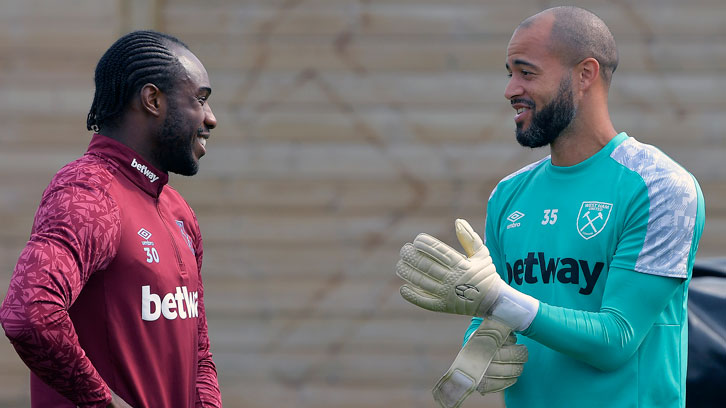 Michail Antonio and Darren Randolph