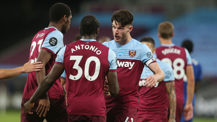 Declan Rice captained West Ham United for the second time in his short career