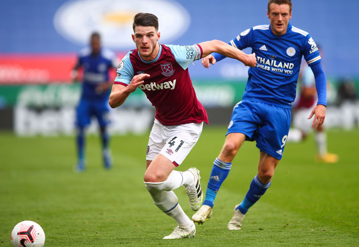 Declan Rice in action