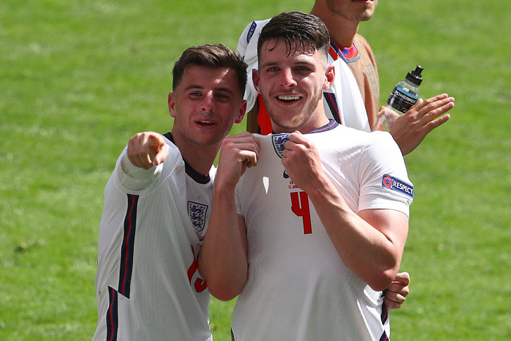 Mason Mount and Declan Rice