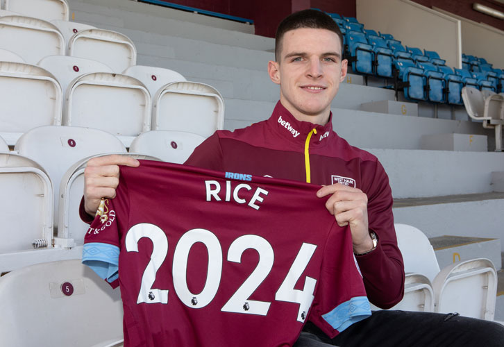 Declan Rice has signed a new long-term contract until 2024