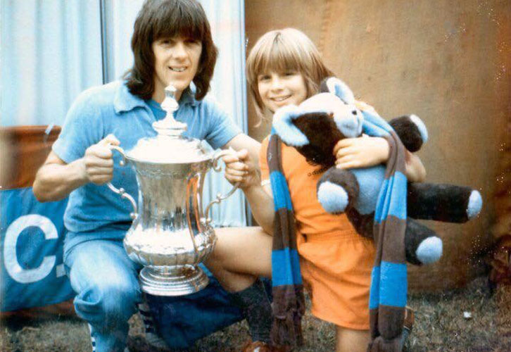 Tony Rivers and son Anthony with the FA Cup trophy