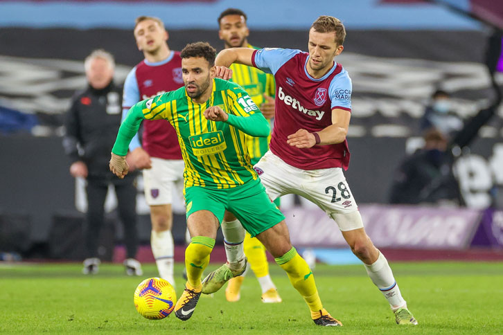 Soucek in action against West Brom