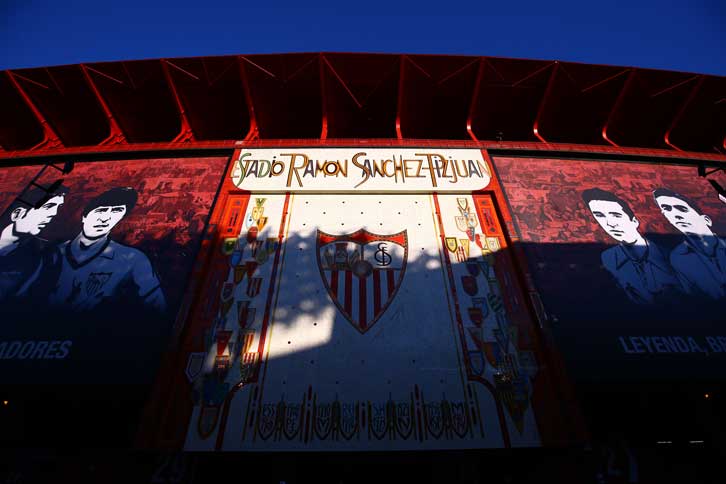 A general view of the Ramón Sánchez Pizjuán in Seville