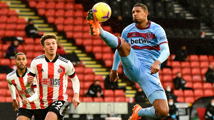 Haller in action at Sheffield United