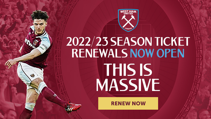 This Is Massive - Season Ticket and Club London renewal windows now open