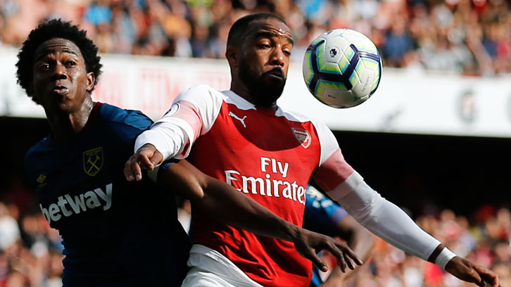 Carlos Sanchez in action at Arsenal