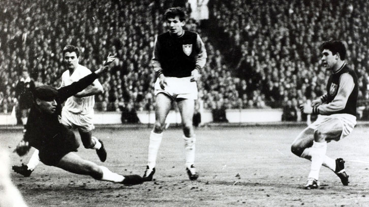 Alan Sealey scores one of his two goals