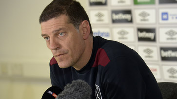 Slaven Bilic speaks to the press