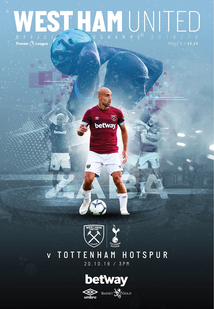 Pablo Zabaleta on the cover of the Tottenham Hotspur programme