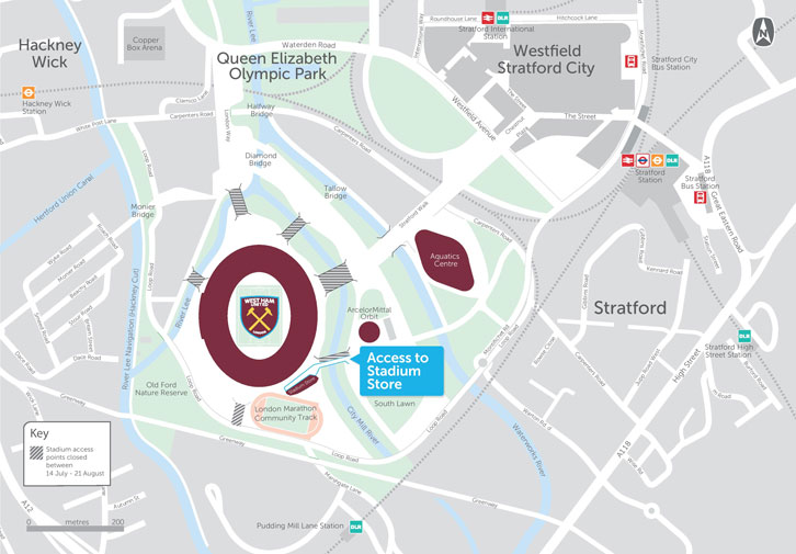 Stadium Store Map