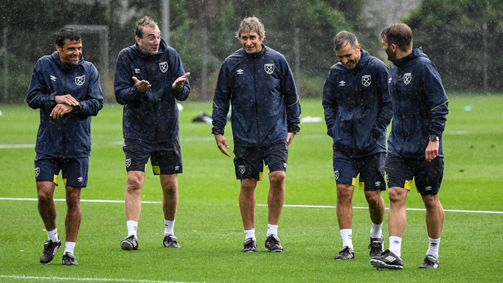 Manuel Pellegrini and his backroom staff