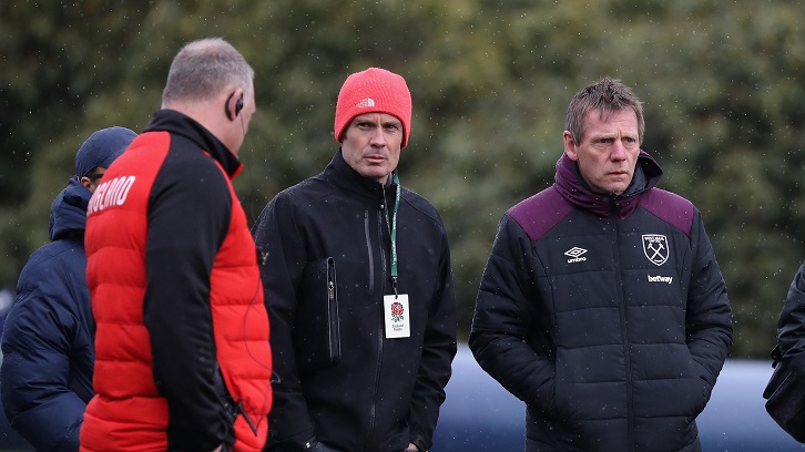 Stuart Pearce spent the day with the England rugby union squad at their Pennyhill Park base