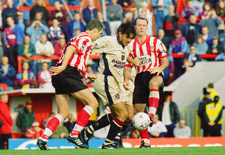 Sunderland away in September 1996
